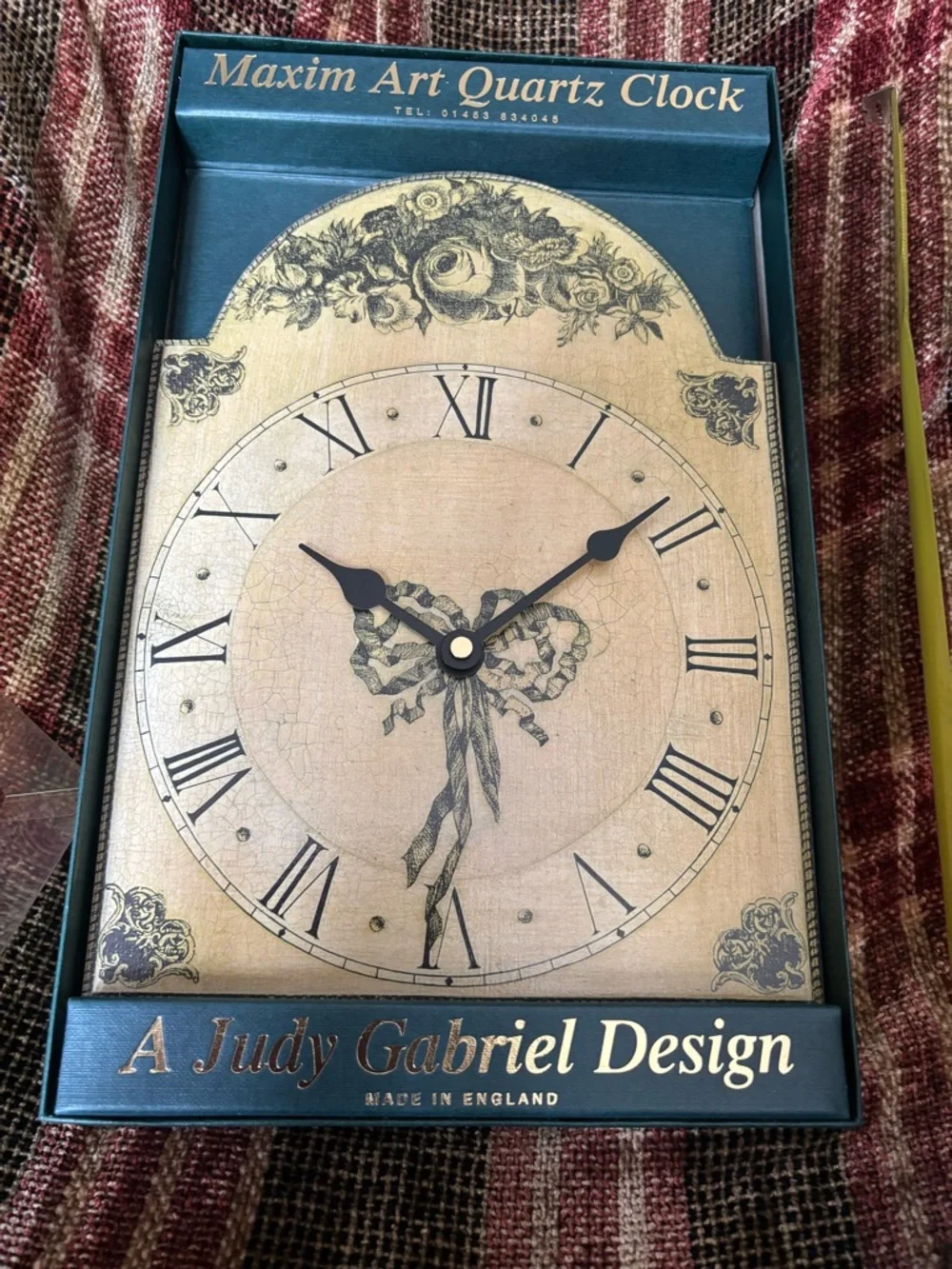 Vintage NIB Maxim Art Judy Gabriel Wall Clock Decor Pristine condition